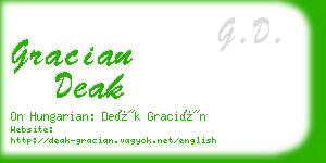 gracian deak business card